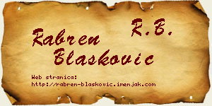 Rabren Blašković vizit kartica